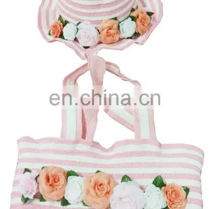 Summer Beach Girls Straw Hat and Bag Set for Wholesale thumbnail-1