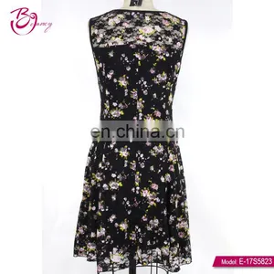 Casual Style Lace Sleeveless Round Neck Women 2017 Summer Dress thumbnail-6