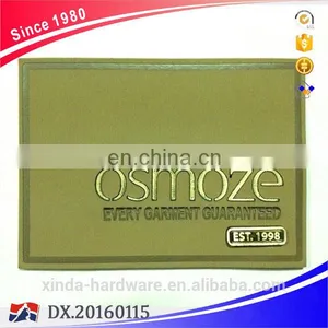 Embossed Leather Label for Jean New Design Eco-Friendly White Leather Patch With Metal thumbnail-1