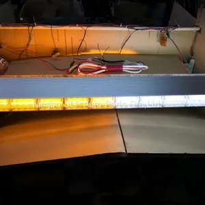 88 LED 48 Inch Amber White Traffic Warn Truck Strobe Tow Light Bar Roof Advisor thumbnail-1