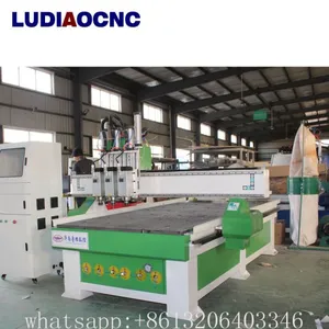 Wood Door Making CNC Router Engraving Machine With Three Heads Automatic CNC Router Wood Machine thumbnail-2