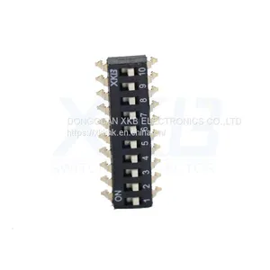 Vertical 2.54mm Pitch 10-Bit SMD Fingertip DIP Switch thumbnail-2