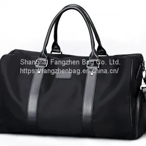 Custom Heavy Duty Large Fitness Travel Duffle Bag Waterproof Black Nylon Mens Sports Gym Duffel Bag thumbnail-1