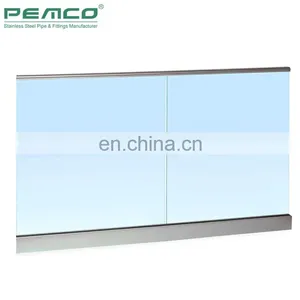 PJ-E601 New Balcony Aluminium Frameless Balcony Tempered Glass Balustrade Design thumbnail-4