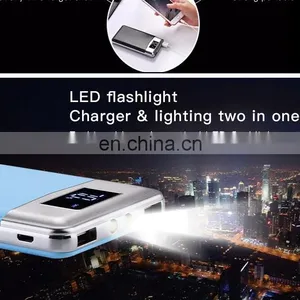 New Thin High Capacity 10000mah Single USB Port Leather Led Powerbank thumbnail-3