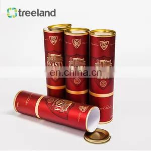 Custom Wine Water Bottle Package Paper Cylinder Box Cardboard Tube Packaging With Logo thumbnail-3