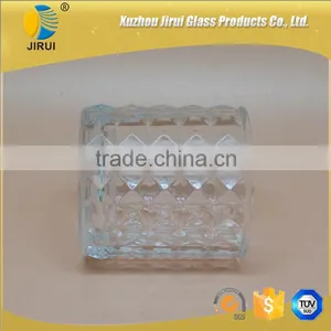 Cylinder Glass Candle Holder With Engraved Design thumbnail-2