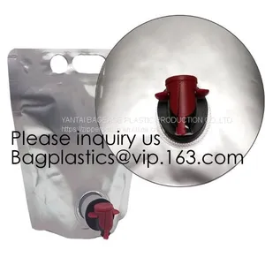 Aseptic Soap Milk Juice Water Red Wine Pack Plastic Bag In Box 5 L With Spout Tap,2L 3L 5L Plastic Valve Wine Bag in Box thumbnail-5