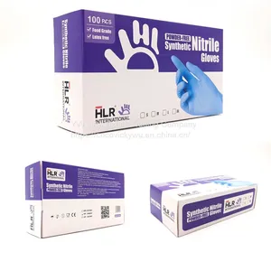 Manufacturers Cheap Nitrile Gloves Powder Free White Examination Gloves Disposable Hand Nitrile Gloves thumbnail-4