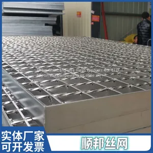 Composite Galvanized Steel Grating Plate Heavy Duty Stainless Steel Grating Platform Steel Grating Hot Galvanized Steel Grating Plate thumbnail-2