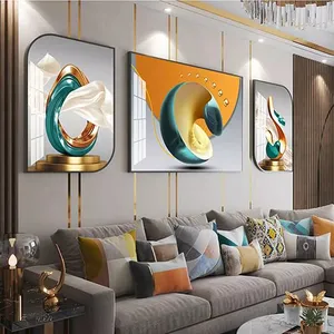 Abstract Art Painting Modern Wall Art Decorative Crystal Porcelain Painting thumbnail-4