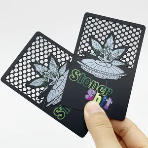 Custom Stainless Steel Metal Grinder Card Gold /silver Plated Metal Business Card thumbnail-1