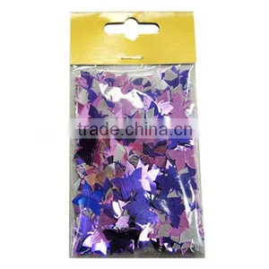 40g Salable Purple /Silver PVC Confetti WITH Butterfly Bow Shape for Easter Decoration thumbnail-1