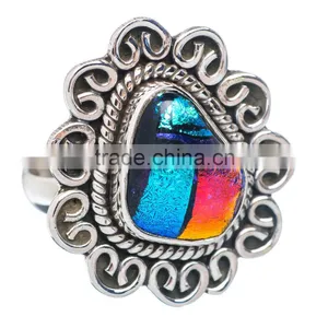 DAYCO GLASS RING ,WHOLESALE SILVER JEWELRY,SILVER EXPORTER,SILVER JEWELRY FROM INDIA thumbnail-1