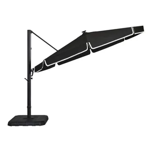 Offset 11FT Hanging Garden Umbrella UPF50+ Cantilever Polyester Crank Patio Outdoor OEM thumbnail-3