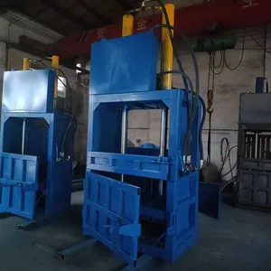 New Semi-Automatic Vertical Hydraulic Baler Compression Tire Machine for Cartons Bottles Cans Film Pouch Apparel Cases thumbnail-2