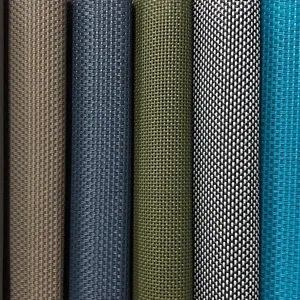 New Outdoor PVC Mesh Mesh PVC Mesh Fabric Textilene Woven Mesh Fabric Two-Color PVC Woven Mesh Fabric Wholesale thumbnail-5