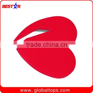 Cheap Wholesale Handle Heartshaped Plastic Letter Opener thumbnail-1