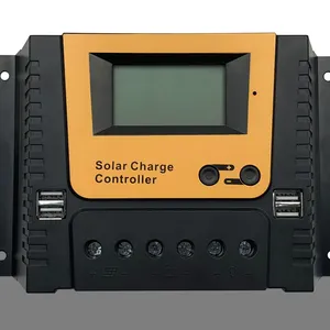 30A 12V 24V 48V PWM Charge Controller 30A 40A 50A 60A PWM Solar Charger Controller With LCD Display thumbnail-1