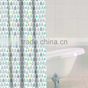Shower Curtain Waves Stripe Printed, Hot Sale Classic Bathroom Waterproof Curtain thumbnail-2