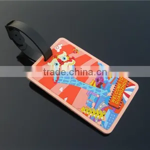 Fashion and Cutely Personalized Emboss Your LOGO Soft Pvc Luggage Tag Custom thumbnail-2