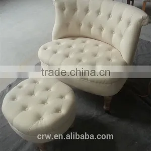 RCH-4242 Hot Sale 2 Seat Button Sofa With Ottoman thumbnail-1