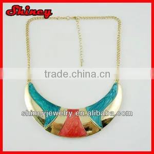 Gold Enamel Wholesale Kids Chunky Necklace thumbnail-1