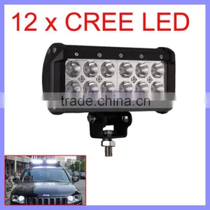 7 Inch 12 X LED 36W Flood/Spot Lighting Mode LED Light Bar For Off Road thumbnail-1