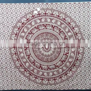 Jaipur Cotton Printed Bed Sheets Mandala Tapestry thumbnail-5