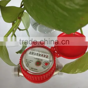 Red Color Water Flow Meter In Single Jet Dry Dial For Hot Drinking Water thumbnail-6