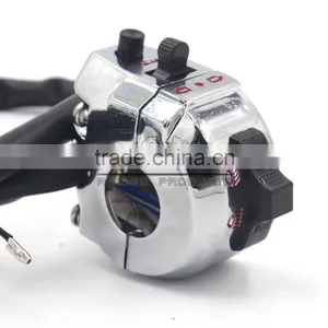 BJ-SW-002 Aftermarket Waterproof 12V Custom Universal Chrome Motorcycle Handlebar Switch thumbnail-5