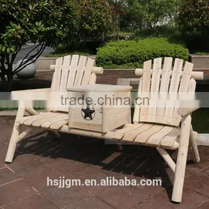 Outdoor Wooden Adirondack Chair With Cooler thumbnail-1