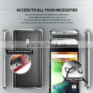 Keno All New Dust Free Cap Crystal Clear Shock Absorption TPU Bumper Drop Protective Hard Back Case for OnePlus Two thumbnail-4