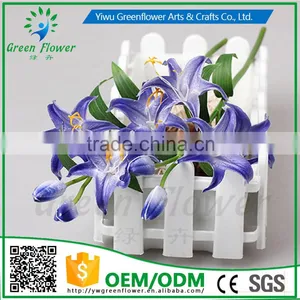 2016 Wholesale Mini Lily Artificial Flowers Real Touch Bouquet Wedding Bridal Home Declarative Flowers thumbnail-2