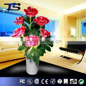 2017 New Design LED Color Change Big Power Fiber Optic Flowers -Red Penoy With Color Change Funtion for Home Decorative thumbnail-3