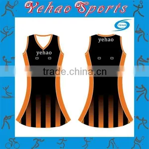 2015 Hot Custom Sublimated Netball A Line Dress thumbnail-2