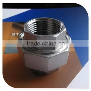AISI316 Stainless Steel NPT Female/female Conical Seat Union 1/2inch thumbnail-1