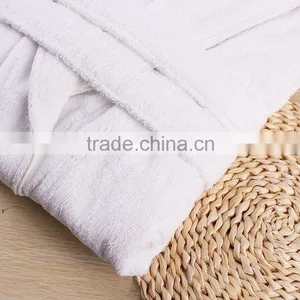 White Design Your Own Bathrobes Terry Cotton for Hotel Use thumbnail-3