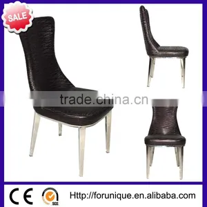 Modern Hotel Furniture Metal Chair Stainless Steel Leg thumbnail-1