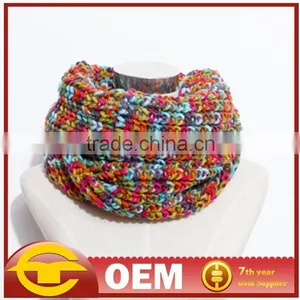 2015 Knitted Scarf Winter Scarf Twist Design Snood Fashion Infinity Scarf OEM thumbnail-1