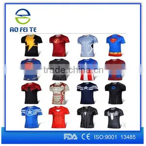 Bodybuilding Short Sleeve Marvel Cotton T Shirt Hot Items thumbnail-1