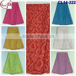 CL14-222 African Style French Lace Fabric Market in China, Multi-color Net Tulle Lace Fabric thumbnail-1