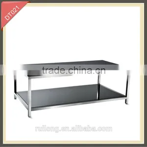 Reclaimed Wood Dining Tables Furniture Table With Glass DT021 thumbnail-1