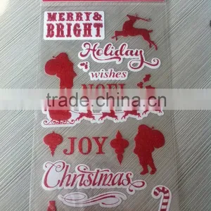 M-P005 Merry Christmas Glitter Pvc Sticker,removable Sticker Paper,pvc Sticker Paper thumbnail-1