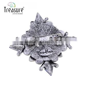 2015 New Products New Model With High Quality Artificial Flower Rhinestone Brooch Wholesale Jewelry China thumbnail-6