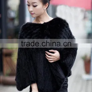 100% Real Genuine Knit Mink Fur Scarf Cape Stole Coat Wrap / Fur Shawl thumbnail-6
