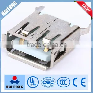 4pin Female Usb Metal USB A TYPE 180 Degree Bend Pin Usb Connector thumbnail-1