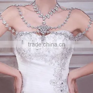New Design High-end Jewelry Rhinestone Sexy Wedding Bridal Body Chain Dress thumbnail-1