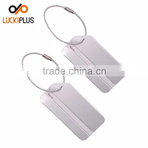 Luckiplus Metal Travel Luggage Tag Suitcase Bag Label Name Card Sliver thumbnail-1