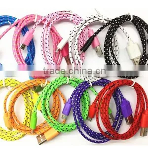 1 Meter Long Multi Color Braided Usb Cable thumbnail-3
